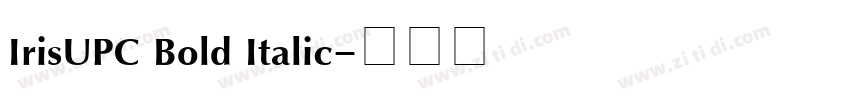 IrisUPC Bold Italic字体转换